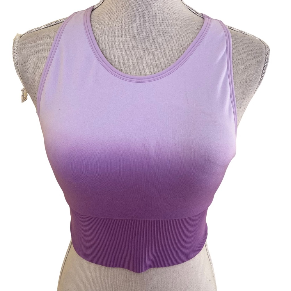 Victoria's Secret Pink Active Purple Seamless Lightly Lined Sport Bra Top NEW